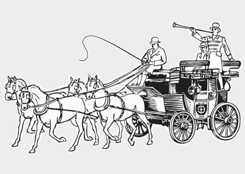 Genau richtig, auf diesem Bild ist eine Kutsche abgebildet...